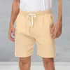 Herren-Shorts, elastische Taille mit Taschen, Sommer-Fitness-Kordelzug zum Laufen