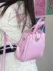 Vintage coração y2k mochila feminina de couro meninas lidar com rosa mini mochila feminina harajuku preto mochilas estéticas 240226