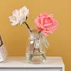Künstliche Rosen, fühlen sich echt an, Latex, gewellter Rand, Rosen-Blumenarrangement, Hochzeit, Blumen, Zuhause, Balkon, rosa, künstliche Blumen, Sprühdekoration, 240301