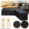 Corner Outdoor Sofa Cover Garden Rattan Corner Furniture Cover V Shape Waterproof Sofa Protect Set All-Purpose Dust Covers 201222301h