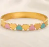 Bracelets de coeur en or plaqué or 18 carats, bijoux de haute qualité, cadeau d'amour pour femmes, nouveau bracelet en acier inoxydable qui ne se décolore pas, vente en gros