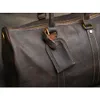 Echt leer Heren reistas Vintage handtas Messenger Bag Zakenreis Grote capaciteit bagage Laptoptas voor 16 inch 240305