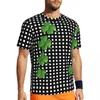 Herr t-skjortor svart vit polka dot skjort man st patricks dag irländska shamrocks y2k casual sport t-shirts snabb torr sommar tees överdimensionerade toppar