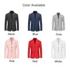 Fashion Mens Formal Business Suit Blazer Stand Collar Single Breasted Slim Fit Casual Work Blazers Coat Clothing 240307