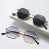 Luxury Square Sunglasses Men Women Fashion Small Frame Polygon Sun Glasses Metal Vintage Retro Brand Octagon Gafas De Sol Y220624335W