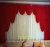 Toile de fond de mariage avec swags, 3 m6 m, rideau de fête, arrière-plan de scène de célébration, drapé mural en Satin, cantonnière 8464739