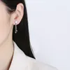 Boucles d'oreilles coréennes en argent Sterling 925, longues pampilles, ligne étoile, boule pour femmes et enfants, bijoux de fête de mariage, cadeau féminin Pendientes