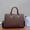 DUTRIEUX Business Leather Men Briefcase For Husband Shoulder Bag Man 14 15 Laptop Briefcases Bags Large Capacity Mens Handbag 240308