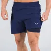 Verão correndo shorts homens 2 em 1 esportes jogging fitness ginásio treinamento de secagem rápida masculino curto 240306