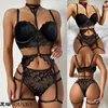 Calcinha feminina youyao-mulheres sexy roupa interior sutiã e liga cosplay roupas eróticas renda sedução conjunto dres