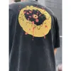 Designer de luxo michael clássico primavera/verão quebrado smiley impresso high street homens e mulheres lavados velhos camisetas de manga curta