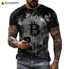 Men's T Shirts 2024 Fashion Bitcoin Graphic 3D Printed T-shirt Men Women Summer Casual Tshirt Hip Hop Harajuku Streetwear Overdimensionerad skjorta