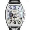 손목 시계 Frank 같은 디자인 한정판 가죽 Tourbillon 기계식 시계 Muller Mens Tonneau 최고 남성 선물 Will22306i