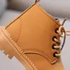 Botas outono inverno crianças meninos meninas estilo britânico bonito sapatos casuais infantil confortável antiderrapante pelúcia curto