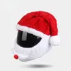 Casquettes de cyclisme, casque de père noël, couverture de moto de noël, chapeau de sécurité complet, casquette de course de noël, décor joyeux