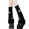 Calcetines de mujer para niñas lolitas japonesas más cálidas medias de cubierta de Harajuku gótico largo de punto de estrella