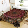 BeddingOutlet Mandala Queen Bed Sheets One Piece Purple Blue Flat Sheet Soft Bedding Bedspreads Floral Bohemian Tapestry sabanas 2254O