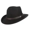 Mody kobiety mężczyźni fedoras western cowboy hat lady sombrero hombre metalowy dekoracja cowgirl jazz sun caps rozmiar 57 cm 240228