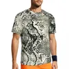 Homens Camisetas Camisa Sportswear para Homens Colorido Snakeskin Harajuku Brilhante Azul Impressão Verão Tees O Pescoço Y2K Clássico Gráfico Tops