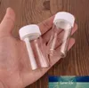 24pcs 3060mm 25ml Transparent Glass perfume Spice Bottles with White Plastic Screw Cap Tiny Jar Vials DIY Craft8886119