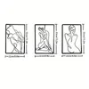 3PCS Metalowe rzeźby ścienne Minimalistyczna abstrakcyjna Kobieta Linia sztuki ściennej Rysowanie sztuki ściennej wystrój Pojedynczy linia Wiszący Wall Art Decor 240304