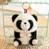 Hot selling wholesale Cute Panda Pendant Doll Plush Toy Keychain Bookbag Pendant Grab Machine Simulation Little Panda