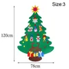 Christmas Decorations Artificial Xmas Tree Figurine DIY Wall Hanging Felt Pendant For Tabletop Indoor Outdoor