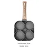 24 hole Frying Pot Pan Thickened Omelet NonStick Egg Pancake Steak Cooking Ham Pans Breakfast Maker Cookware 240308