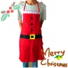Fantasia natal natal crianças santa vermelho aventais casa cozinha cozinhar festa decor224p