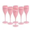 6pcs Wine Party Champagne Coupes Glasses Flutes Acrylic Goblet Trendy Plastic Cups Summer Birthday Present