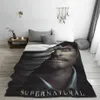 Couvertures Film surnaturel Fin de la couverture de laine de route Castiel Jeter personnalisé pour lit canapé canapé 125 100 cm Quilt297u
