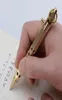 Solid Brass SixEdge Actions Bolt Ball Pen with Key Ring Outdoor and Home Pocket Office Supplies EDC Tool7447595