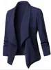 Femmes Slim Blazers surdimensionné S-5XL 12 couleurs femme solide à manches longues affaires vêtements de travail Cardigans ZC545 240223