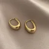 Boucles d'oreilles en peluche karopel 925 argent 2023 cerceau de métal lisse classique pour femme mode coréen bijoux tempérament quotidien