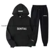 Mens Designer Survêtement Mode Ess Sweatsuit Hommes Deux Pièces 22 Couleurs Hiphop Pantalon Mâle Streetwear Femmes Zipper Lettre Imprimer