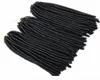 Confezione da 14 pollici 70 g Trecce all'uncinetto Intrecciatura sintetica Estensione dei capelli Acconciature afro Morbidi Dreadlock Marrone Nero Spessa Full7359786