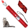 High Power Red Cats Star Cap Rechargeable Lazer Long Range Beam FT Flashlight with Laser Pointer for Dogs Outdoor Teaching red Shell