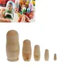 5pcsset Unpainted DIY Blank Wooden Embryos Russian Nesting Dolls Matryoshka Toy Kids Birthday Gift Party Supplies2021277029247