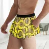 Menas de sono masculinas saia floral colorida saia vintage mini plissada para homens mulheres elásticas calcinhas de calcinha de calcinha