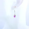 Dingle örhängen JLE1082 Drop Shape Purple Opal hängande för Lady's Birthday Present Fashion Jewelry Wedding Vanlentine