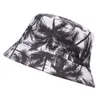 Cappello da pescatore a doppia faccia in tinta unita Cappello da pescatore per uomo e donna Protezione solare Versione coreana del cappello da vaso a tesa larga con viso tondo tendenza casual moda studentesca