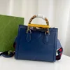 10A حقيبة مصممة كبيرة حقيبة Crossbody حقائب 35 سم Bamboo Bag Bag Fashion Bag Bag Bag Blue Luxury Bag حقيبة مصمم عالية الجودة أكياس هدايا مربع التغليف