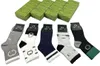 Designer 24SS Mens Womens Socks Five Pair Luxe Sports Winter Mesh Letter مطبوعة جورب تطريز القطن