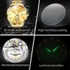 Olevs 6696 High Quality Oem Custom Luminous Stainless Steel Calendar Classic Business Automatic Mechanical Watch for Man