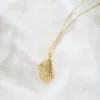 Fashion seashells pendant Contracted necklace Gold Silver Rose Color Optional264j
