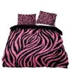 Conjuntos de cama estilo americano conjunto de cama 240x220 rosa leopardo padrão capa de edredão com fronha único duplo rei consolador cama 319k