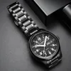 Armbandsur Carnival Top Quartz Watch Men T25 Tritium Luminous Mens Black Full Steel Waterproof Watches Relojes Will22300R