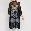 Dames Blouses Kant Borduursel Cover-up Stijlvol Geborduurd Vest Doorschijnend Chic Veelzijdig Bovenkleding Voor Strandvakanties Dagelijks