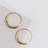 Dangle Earrings Minimalist Gold Plated Gradual Big Circle Women's Charm Girl Hip Hop Party Jewelry Accessories