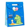 Feest Foor Bag Matching Stickers Leuk Dino Paper cadeauzakken Candy Cookie Treat Tassen Verjaardag Thema Decoratie Supplies Small Business Shopping Cadeau Craft Z133